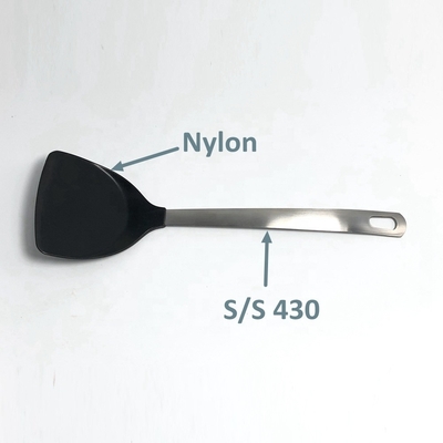 7PCS utensílios de cozinha de nylon com alça de aço inoxidável