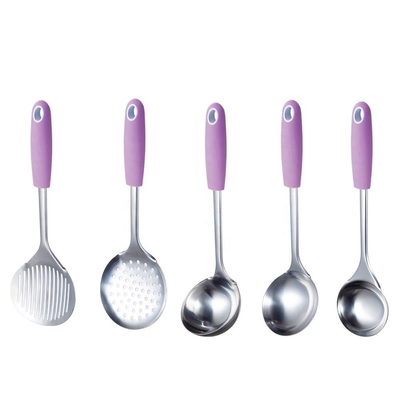 Conjunto de utensílios de cozinha coloridos de 6 peças para utensílios de cozinha clássicos em utensílios de cozinha de carrossel
