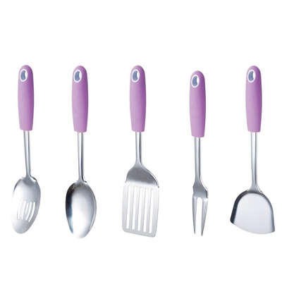 Conjunto de utensílios de cozinha coloridos de 6 peças para utensílios de cozinha clássicos em utensílios de cozinha de carrossel