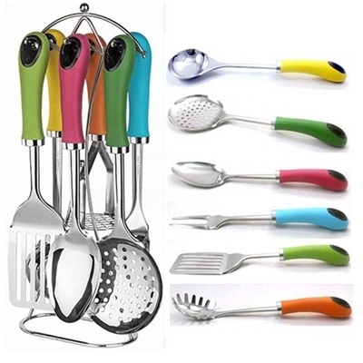 utensílios de cozinha de aço inoxidável conjunto de utensílios de cozinha essenciais para frutas legumes