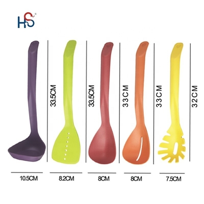 Cozinhar sem estofos Feito Elegante 5 Peças Compacto utensílios de nidificação Conjunto em cores vibrantes