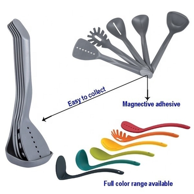Cozinhar sem estofos Feito Elegante 5 Peças Compacto utensílios de nidificação Conjunto em cores vibrantes
