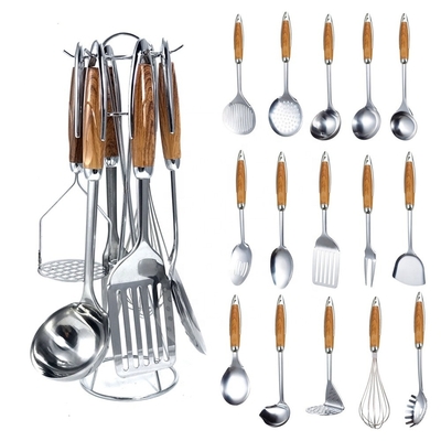Conjunto de utensílios de cozinha de aço inoxidável para ferramentas e acessórios de cozinha certificado ISO9001