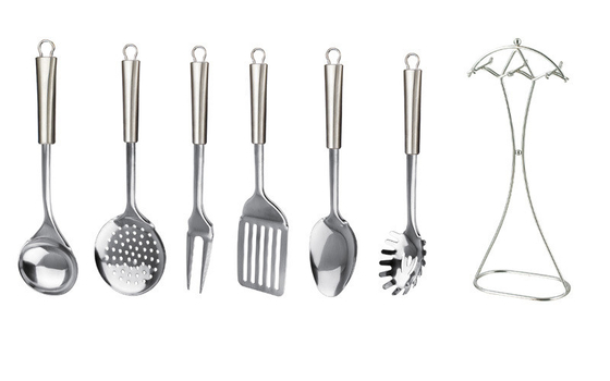 Utensílios de aço inoxidável para cozinha OEM Logotipo Acessórios metálicos Ferramentas