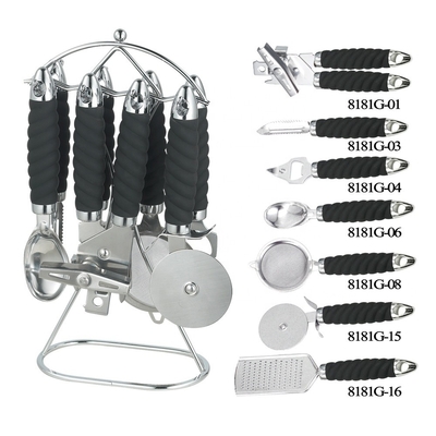Smart Peeler Beer Opener Cortador de Pizza A faca de pizza utensílios conjuntos para metal Kitchen Gadget