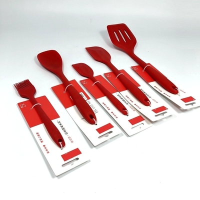 Conjunto de cozinha de silicone não pegajoso Conjunto de utensílios de cozinha coloridos para cozinha certificada ISO9001