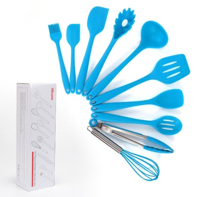 Conjunto de cozinha de silicone não pegajoso Conjunto de utensílios de cozinha coloridos para cozinha certificada ISO9001