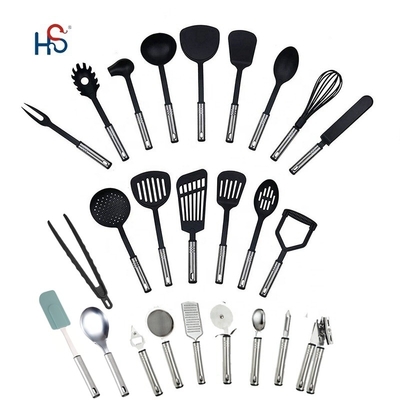 Conjunto de ferramentas de cozinha de nylon moderno para utensílios de cozinha em produtos domésticos