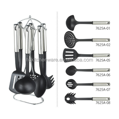 Conjunto de ferramentas de cozinha de nylon moderno para utensílios de cozinha em produtos domésticos