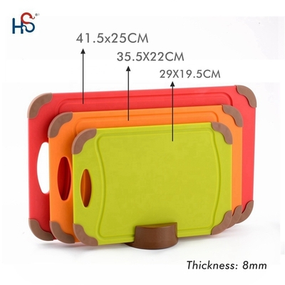 Placa de corte de plástico espessura de 8 mm para a cozinha cortar vegetais cortador ferramentas domésticas