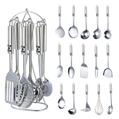 7 peças utensílios sustentáveis de aço inoxidável Metal de silicone Kitchen Tool e utensílios Set