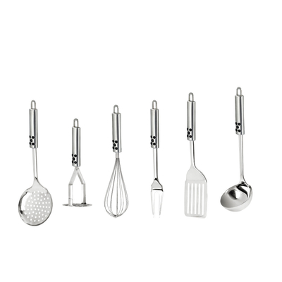 7 peças utensílios sustentáveis de aço inoxidável Metal de silicone Kitchen Tool e utensílios Set