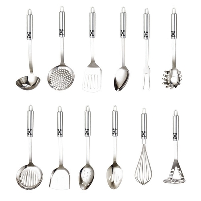 7 peças utensílios sustentáveis de aço inoxidável Metal de silicone Kitchen Tool e utensílios Set