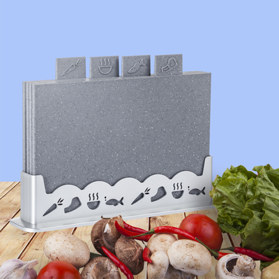 Usado diariamente Custom s LOGO Tabela de corte de granito Conjunto com utensílios de cozinha de 5 peças livres de BPA