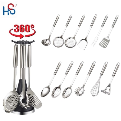 Conjunto de utensílios de cozinha de aço inoxidável de 7 peças sustentável para especificações ODM ou OEM