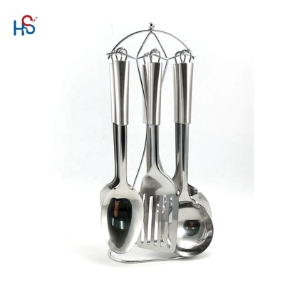 Conjunto de utensílios de cozinha de aço inoxidável de 7 peças sustentável para especificações ODM ou OEM