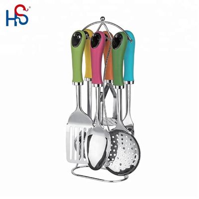 Acessórios de cozinha sustentáveis 2024 TPR Material utensílios com aço inoxidável