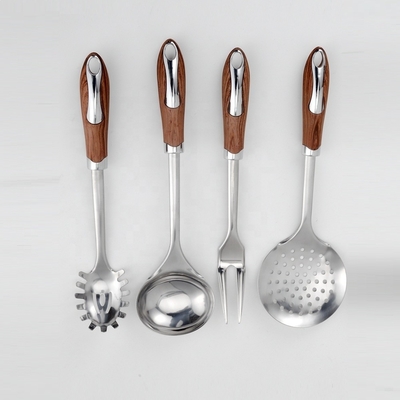 Conjunto de cozinha de aço inoxidável com colher de torneiro para utensílios de cozinha