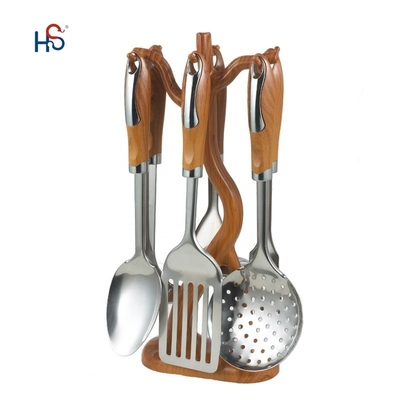 Conjunto de cozinha de aço inoxidável com colher de torneiro para utensílios de cozinha