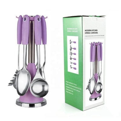 Metal Kitchen Cookware Food Turner Sets de aço inoxidável Logotipo personalizado aceitável