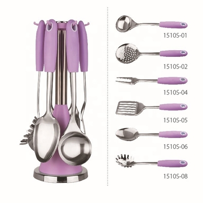 Metal Kitchen Cookware Food Turner Sets de aço inoxidável Logotipo personalizado aceitável