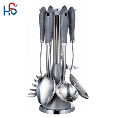 Conjunto de utensílios de aço inoxidável de tipo metálico para utensílios de cozinha retrô sustentáveis