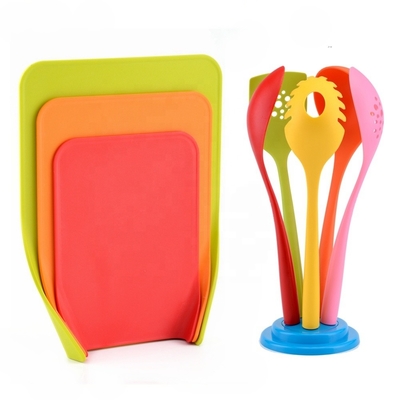 Tabela de corte de plástico de cozinha flexível 3PCS ecológica para corte de vegetais 2021
