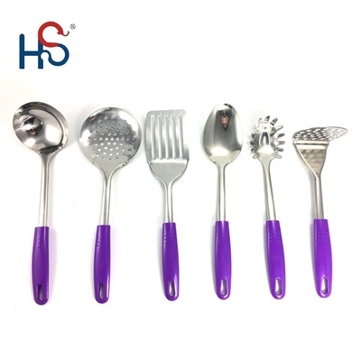 Utensílios de cozinha de aço inoxidável conjunto de ferramentas de cozinha antiaderente para qualquer cozinha colorida