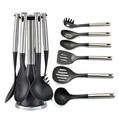 Kitchenware Sustentável Set de Nylon Acessórios de cozinha Ladle de Nylon Skimmer Turner Colheres