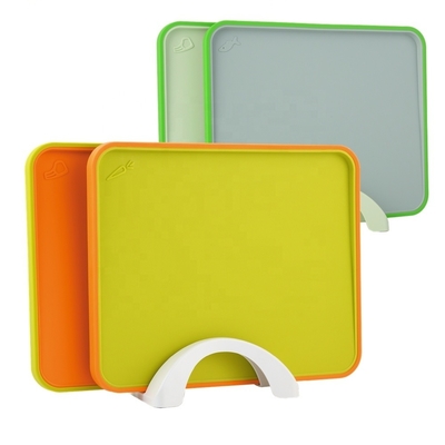 Blocos de corte de PP de cores personalizadas com placa de corte de plástico com índice de bandeja