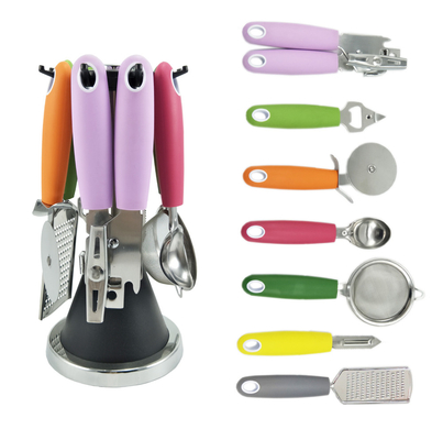 Set de cozinha de aço inoxidável Ferramentas de cozinha utensílios para a sua experiência de cozinha