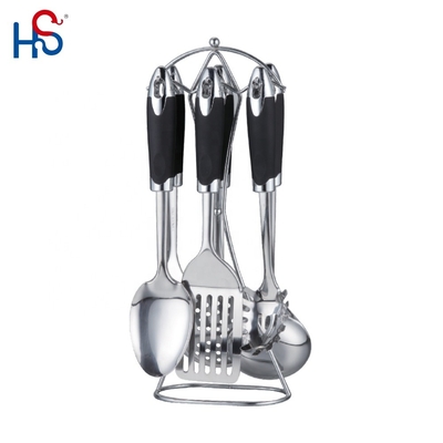 Sustentável ABS manuseio conjunto de utensílios de aço inoxidável para acessórios de cozinha na cozinha