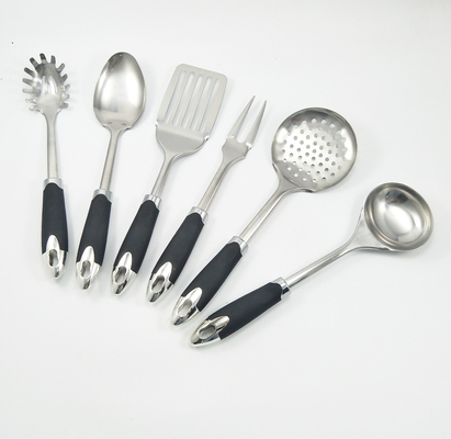 Sustentável ABS manuseio conjunto de utensílios de aço inoxidável para acessórios de cozinha na cozinha