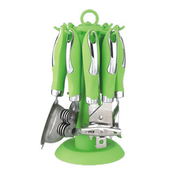 ABS Sustentável manuseio de aço inoxidável 430 utensílios de cozinha para necessidades de cozinha duráveis