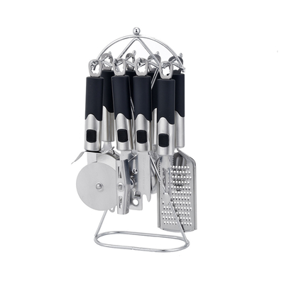 Utensílios domésticos Conjuntos de utensílios de cozinha de qualquer cor com plástico de aço inoxidável