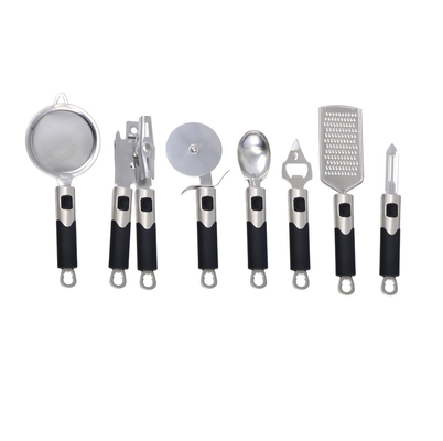 Utensílios domésticos Conjuntos de utensílios de cozinha de qualquer cor com plástico de aço inoxidável