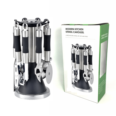 Logotipo de Impressão de Seda 7 Peças Ferramentas de Cozinha Gadgets Conjunto para cozinhar conveniente e elegante