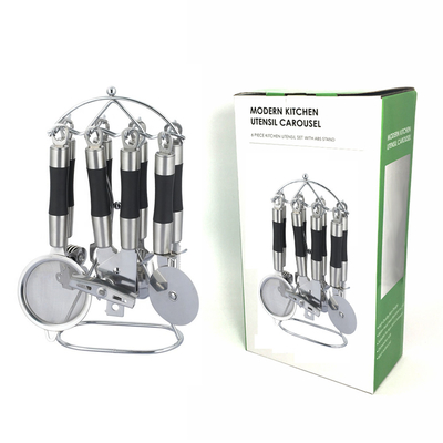 Logotipo de Impressão de Seda 7 Peças Ferramentas de Cozinha Gadgets Conjunto para cozinhar conveniente e elegante