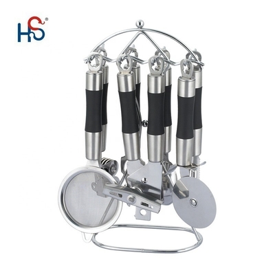 Logotipo de Impressão de Seda 7 Peças Ferramentas de Cozinha Gadgets Conjunto para cozinhar conveniente e elegante