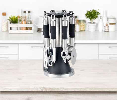 Logotipo de Impressão de Seda 7 Peças Ferramentas de Cozinha Gadgets Conjunto para cozinhar conveniente e elegante