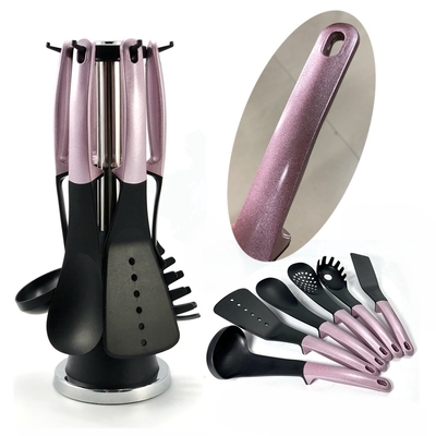 Set de utensílios de cozinha de nylon de 7 peças para cozinha doméstica