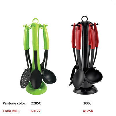 Conjunto de utensílios de cozinha de nylon resistentes a altas temperaturas