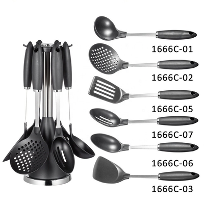 Ferramentas de cozinha de plástico Set de cor personalizada sustentável Espatula Turner Masher Esparguete