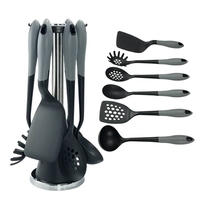 Conjunto de utensílios de cozinha resistentes ao calor de 6 peças Nylon 66 antiaderente para cozinhar sem problemas