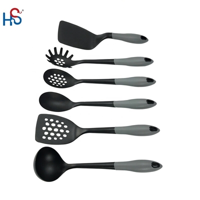 Conjunto de utensílios de cozinha resistentes ao calor de 6 peças Nylon 66 antiaderente para cozinhar sem problemas