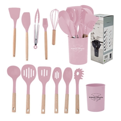 9/10/11/12pcs Resistente ao calor BPA livre ferramentas de cozinha de silicone espátula conjunto qualquer cor