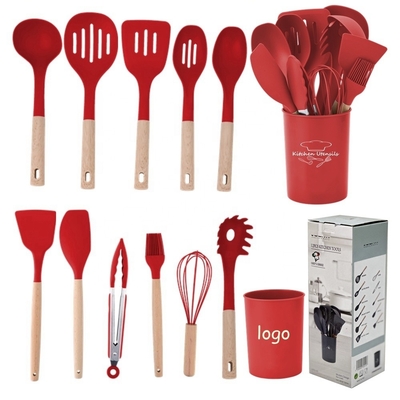 9/10/11/12pcs Resistente ao calor BPA livre ferramentas de cozinha de silicone espátula conjunto qualquer cor