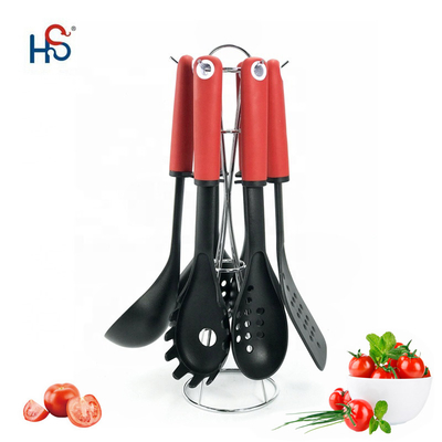 PA66 Ferramentas de cozinha de plástico multifunção de 6 peças para servir e cozinhar