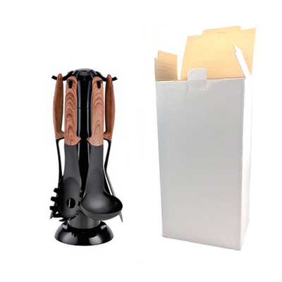 Conjunto de utensílios de cozinha antiaderente de 6 peças de manobra de madeira e design resistente ao calor