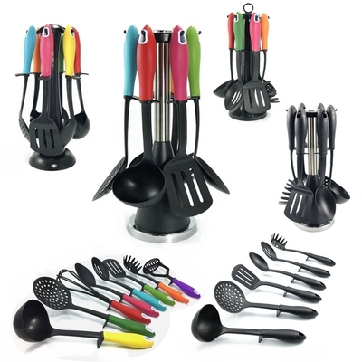 Cozinhar utensílios de cozinha coloridos de plástico de nylon para aparelhos domésticos de cozinha